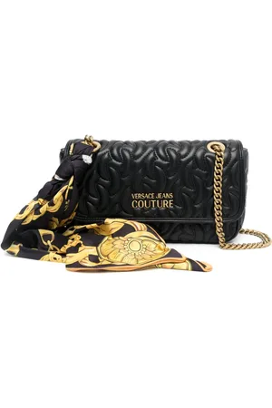 VERSACE Sac à bandoulière matelassé à plaque logo