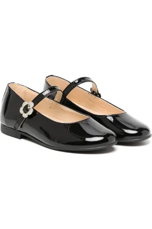 Andanines Ballerines en cuir à ornements en cristal