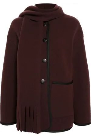 FORTE FORTE Manteau boutonné à détail de foulard