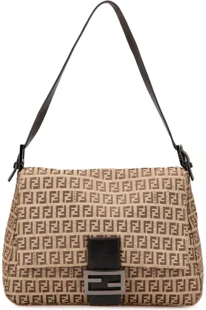 Fendi Sac porté épaule Mamma Forever en toile à motif Zucchino (2010-2024)
