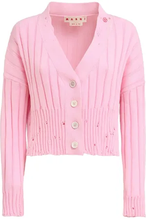 Marni Cardigan crop à effet usé