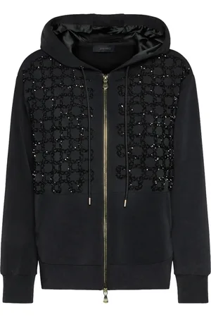 Elena Miro Sweat zippé à motif monogrammé