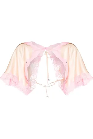 Alexander Wang Cape en soie bordée de dentelle