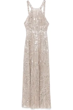 Elie saab Robe ornée de sequins à coupe longue