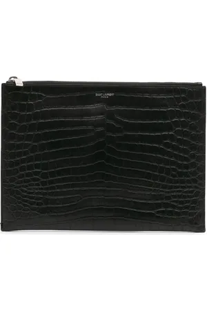 Saint Laurent Pochette en cuir à effet peau de crocodile (2017)