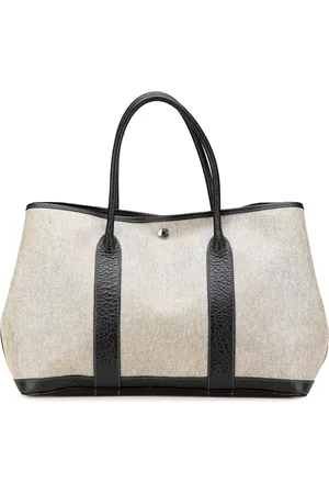 Hermès Sac cabas en cuir et toile Garden Party 36 (1964-2000)