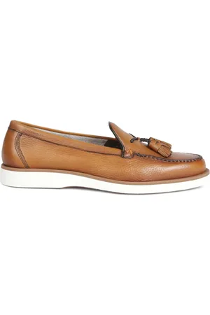santoni Mocassins en cuir à pampilles