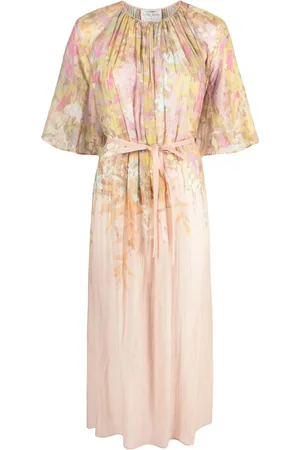 FORTE FORTE Robe mi-longue plissée à fleurs