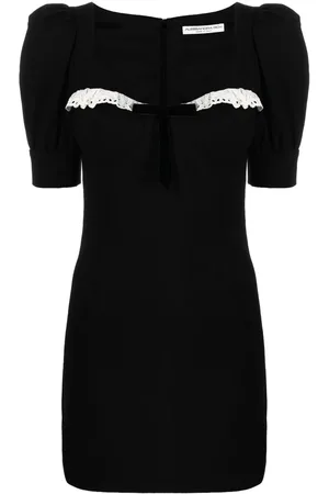 Alessandra Rich Robe courte à bordure en dentelle