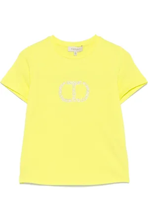 Twin-Set T-shirt à logo Oval T en strass