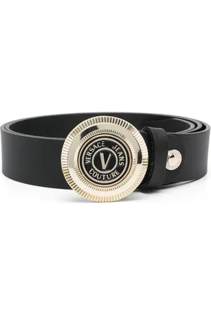 VERSACE Ceinture en cuir à boucle logo