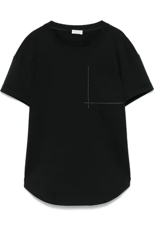 Brunello Cucinelli T-shirt à ornements métalliques
