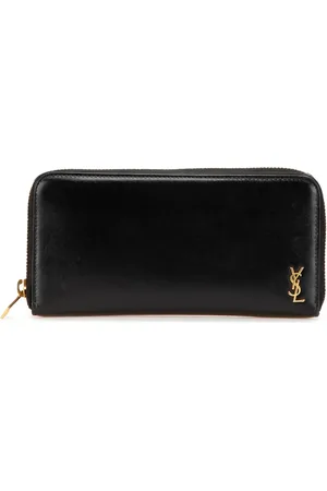 Saint Laurent Portefeuille en cuir Tiny Cassandre Zip Around Wallet (2000-2024)