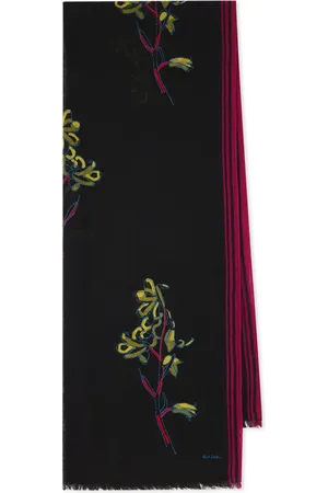 Paul Smith écharpe en laine à fleurs brodées