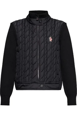 Moncler Veste de ski en laine vierge à fermeture zippée