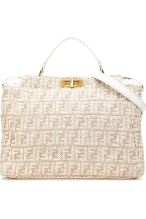 Fendi Grand sac à bandoulière Zucca Corda Iconic Peekaboo (2000-2010)