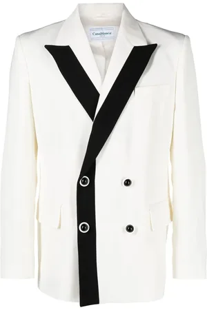 Casablanca Blazer croisé à revers contrastants