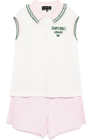 Emporio Armani Ensemble short-t-shirt à logo brodé