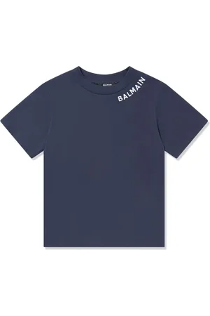 Balmain T-shirt en coton à logo imprimé