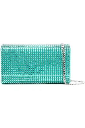 Amina Muaddi Pochette Paloma à ornements en cristal