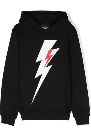 Neil Barrett Hoodie en coton à imprimé Thunderbolt