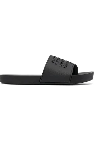 Maison Margiela Claquettes Tabi à logo embossé