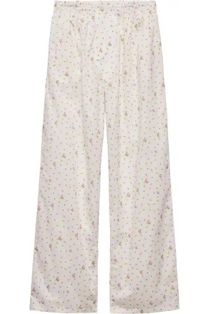 Prada Pantalon en coton à fleurs