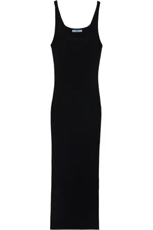Prada Robe nervurée à coupe mi-longue
