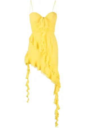 Alessandra Rich Robe-bustier asymétrique à volants