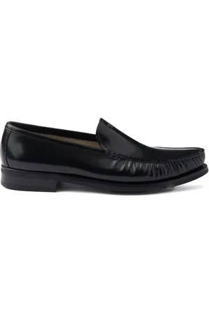 Prada Mocassins en cuir à effet brossé