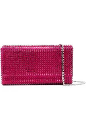 Amina Muaddi Pochette Paloma à ornements en cristal
