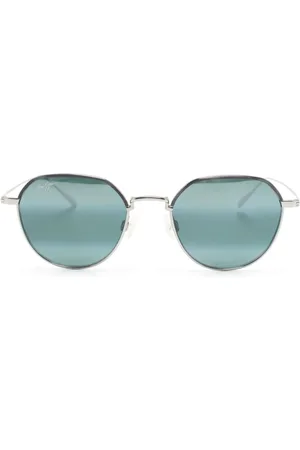 Maui Jim Lunettes de soleil à monture ronde métalisée
