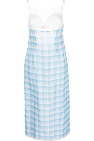Juneyen Robe mi-longue à carreaux