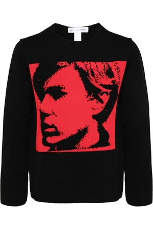 Comme des Garçons X Andy Warhol pull en maille intarsia