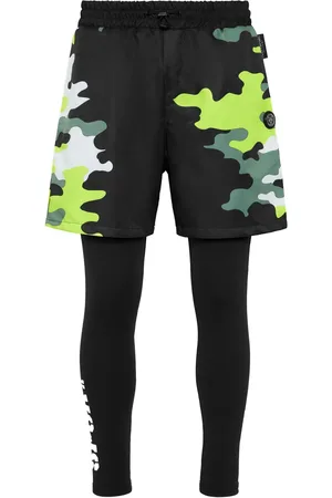 Philipp Plein Short superposé à imprimé camouflage