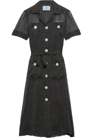 Prada Robe-chemise à pois