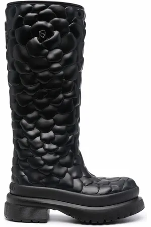 VALENTINO GARAVANI Bottes à fleurs embossées