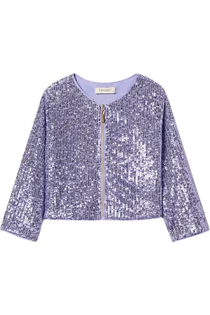 Twin-Set Veste zippée à sequins brodés