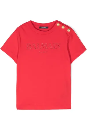 Balmain T-shirt à logo pailleté