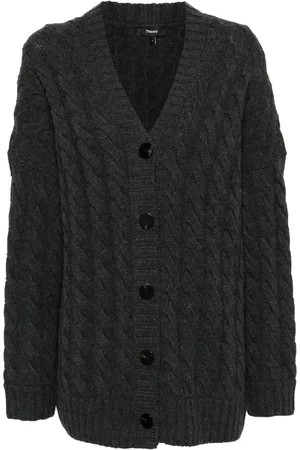 THEORY Cardigan en maille torsadée