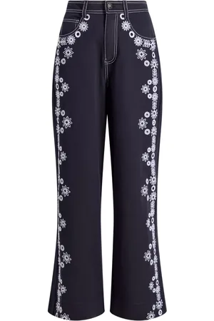 Cinq A Sept Pantalon droit à fleurs