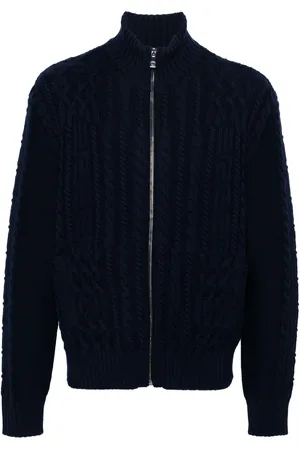 VERSACE Cardigan en maille torsadée
