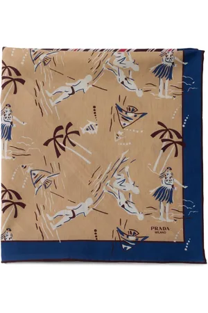 Prada Foulard en soie à imprimé graphique