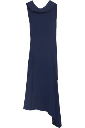 Prada Robe mi-longue satinée à design asymétrique
