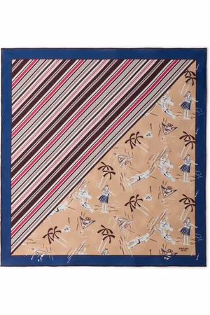 Prada Foulard en soie à imprimé graphique