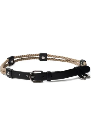 Prada Ceinture en cuir à détail de corde