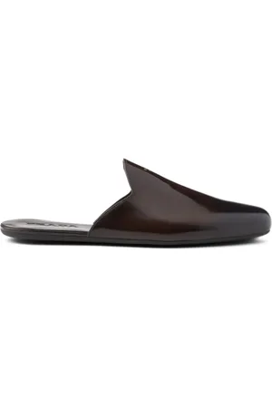 Prada Mules en cuir à effet brossé