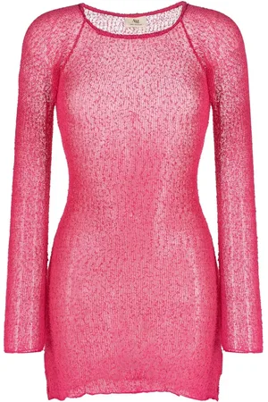 Ambra Maddalena Robe courte Andy à effet de transparence