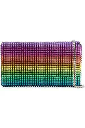 Amina Muaddi Pochette Paloma à ornements en cristal