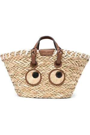 Anya Hindmarch Sac à main Eyes en paille
